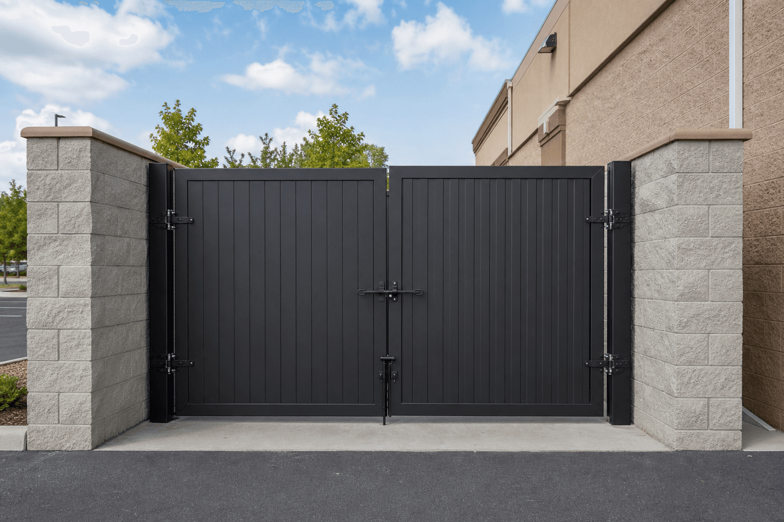 Illustrative view of dumpster enclosure work work